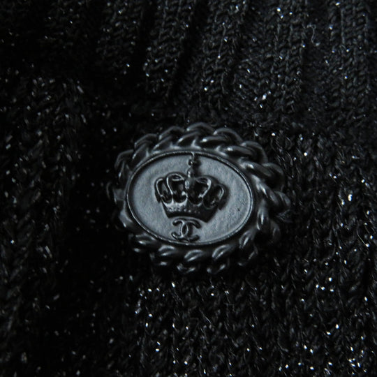 CHANEL skirt 08A P33467 Outer: 57% acetate, 22% nylon, 17% polyester, 4% polyurethane; Lining: 100% nylon Black Silver type Women 36 Used Authentic