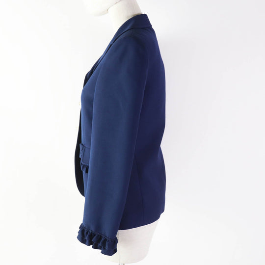 GUCCI 432417 Outer: 51% wool, Outer: 49% silk, Lining: 71% acetate, Lining: 29% silk, Sleeve lining: 100% rayon Navy Women 38 Used Authentic
