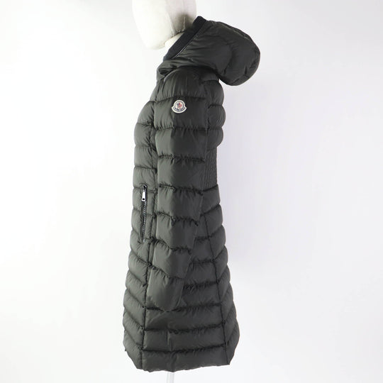 MONCLER down coat Outer: 100% nylon, Lining: 100% nylon, Filling: 90% down, Filling: 10% feather, Hood lining: 100% nylon, Other fabric: 81% nylon, 19% polyurethane, Other fabric: sheep leather Dark khaki TALEVE Talev Women 00 Used Authentic