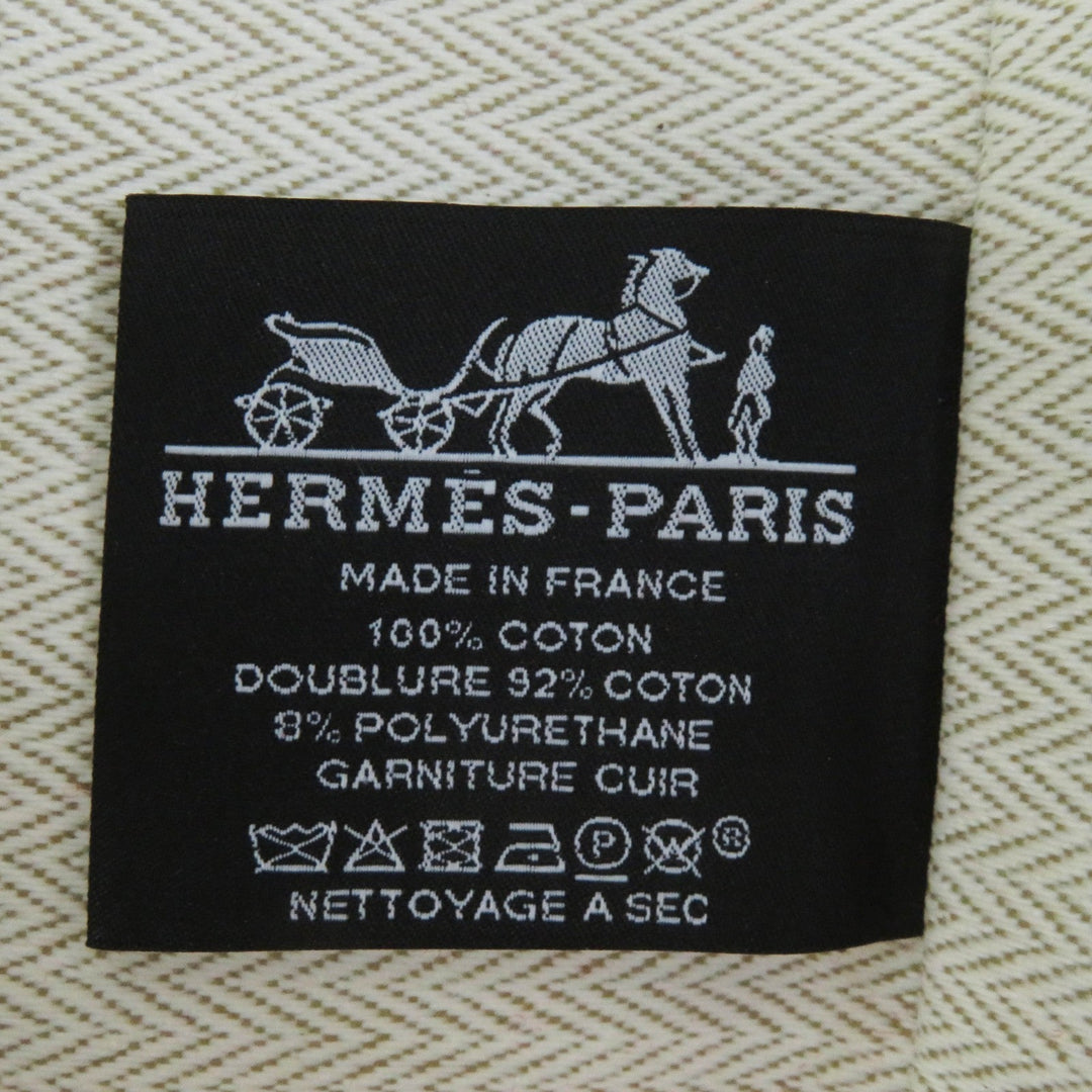 HERMES Cosmetics Pouch 100% cotton Other: 92% cotton, 8% polyurethane Orange red Escal Women Used Authentic