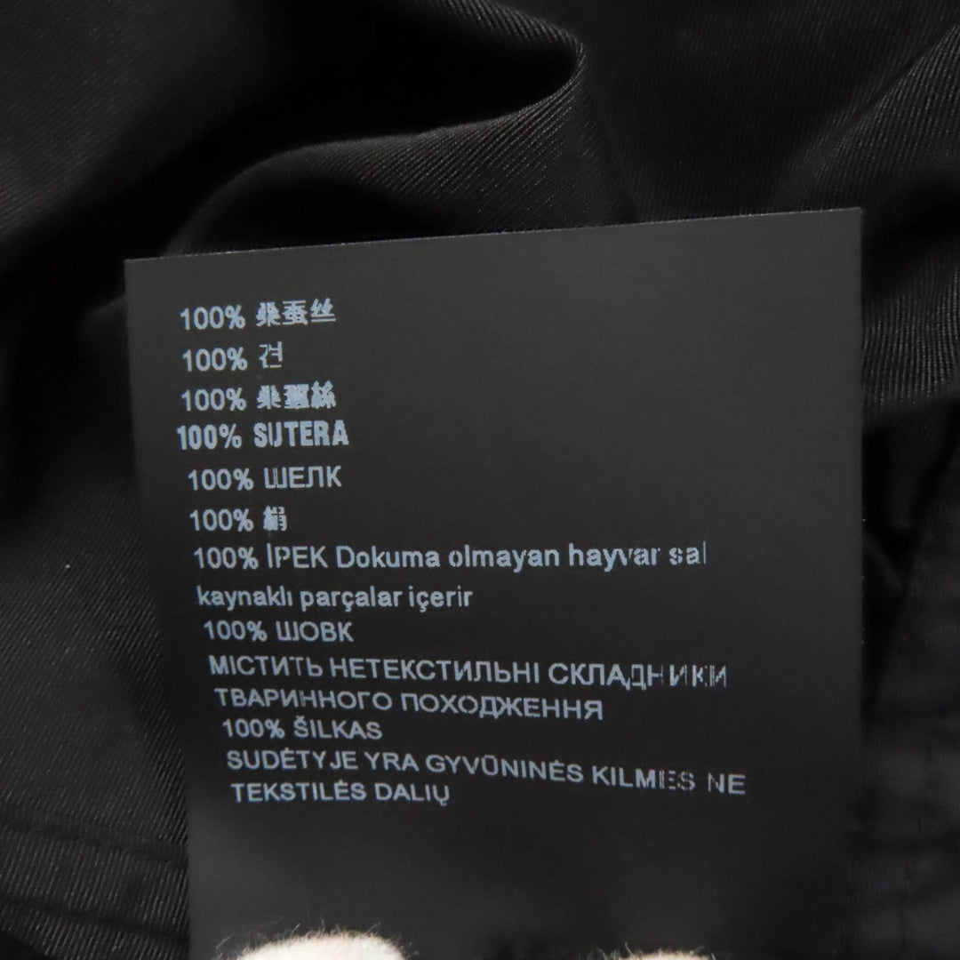 PRADA Long sleeve shirt APD1 Main: 100% silk black Women 38S Used Authentic