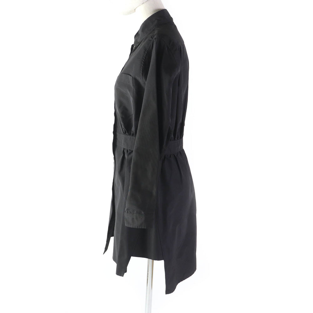 PRADA Long sleeve shirt APD1 Main: 100% silk black Women 38S Used Authentic