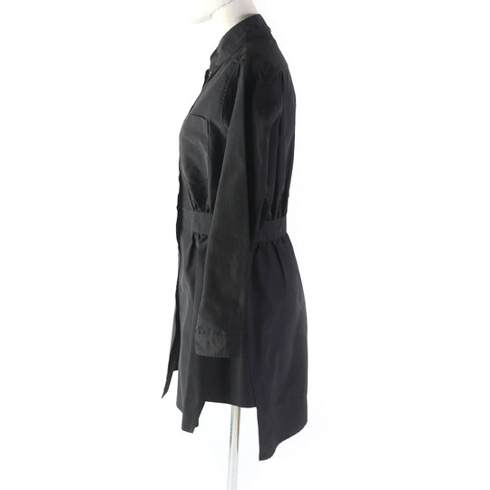 PRADA Long sleeve shirt APD1 Main: 100% silk black Women 38S Used Authentic