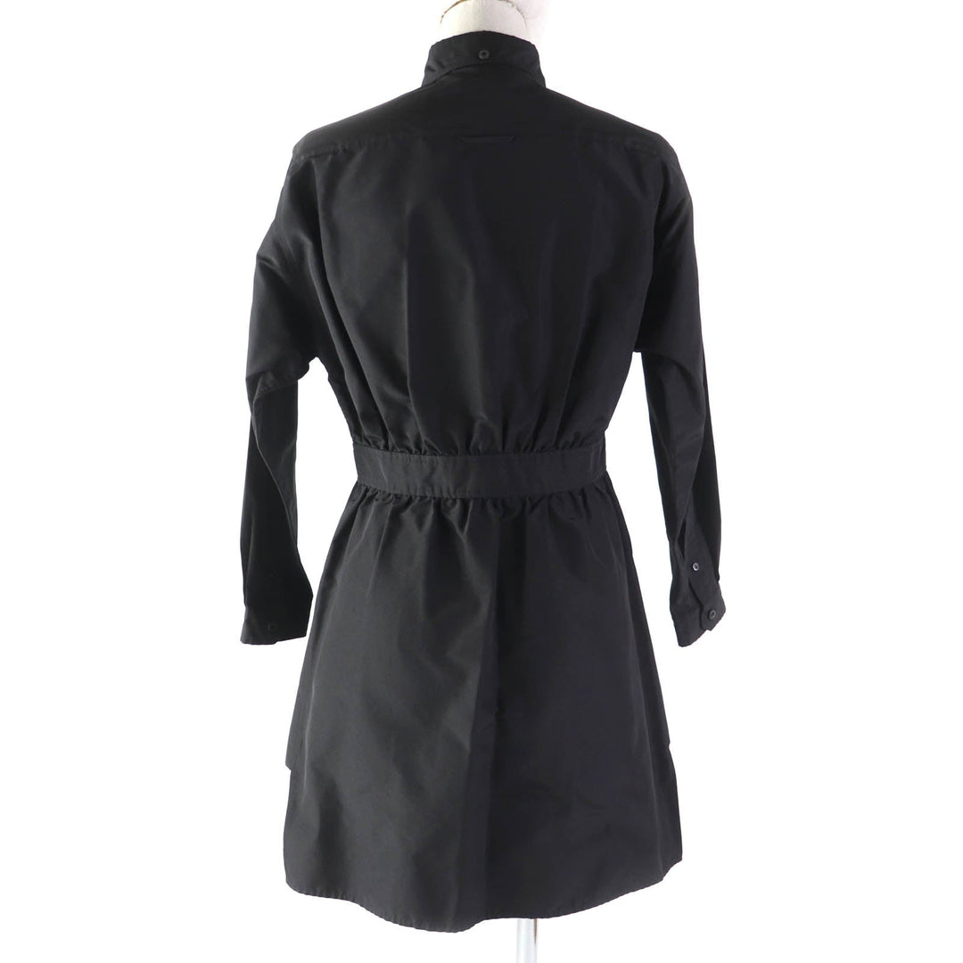 PRADA Long sleeve shirt APD1 Main: 100% silk black Women 38S Used Authentic