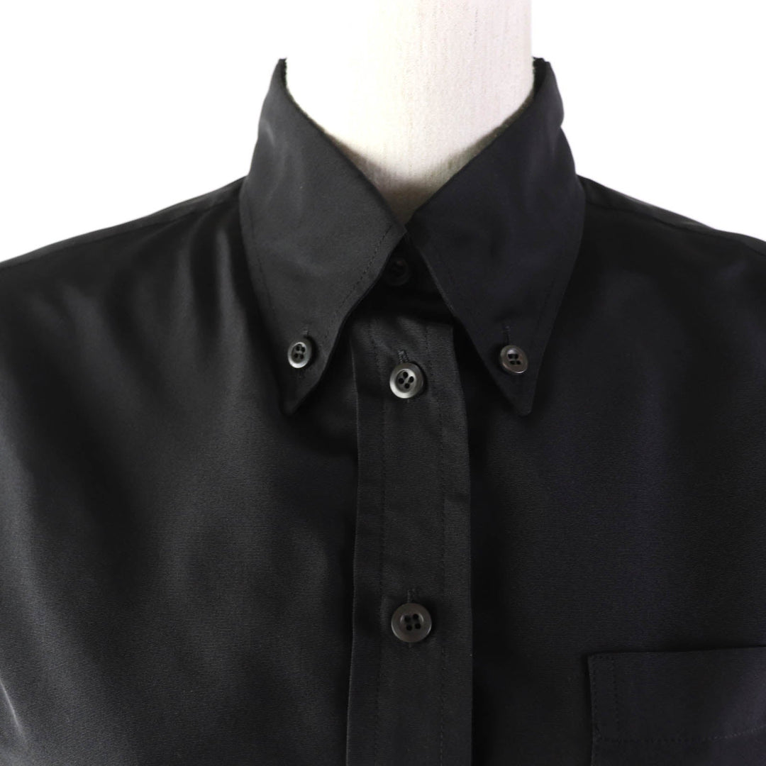 PRADA Long sleeve shirt APD1 Main: 100% silk black Women 38S Used Authentic