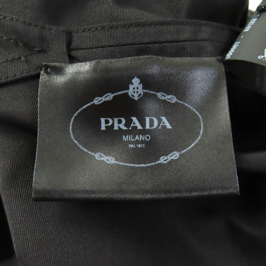 PRADA Long sleeve shirt APD1 Main: 100% silk black Women 38S Used Authentic
