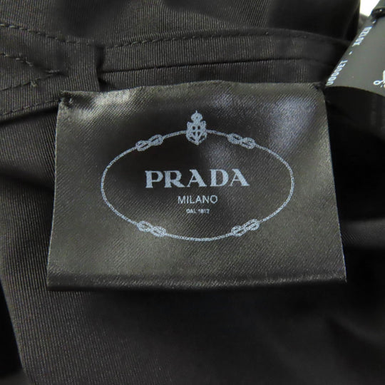 PRADA Long sleeve shirt APD1 Main: 100% silk black Women 38S Used Authentic