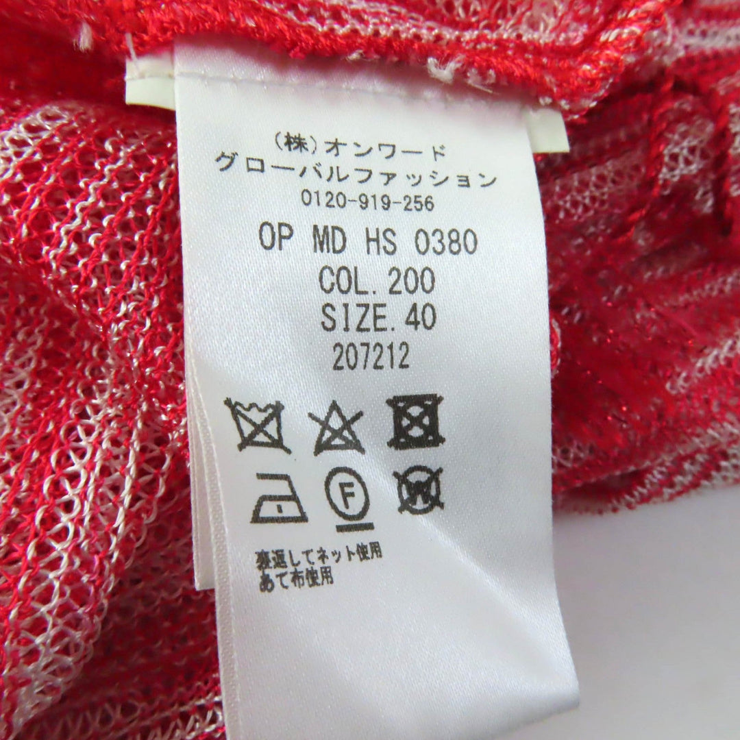 Missoni Cut Main: 100% rayon Red white Women 40 Used Authentic
