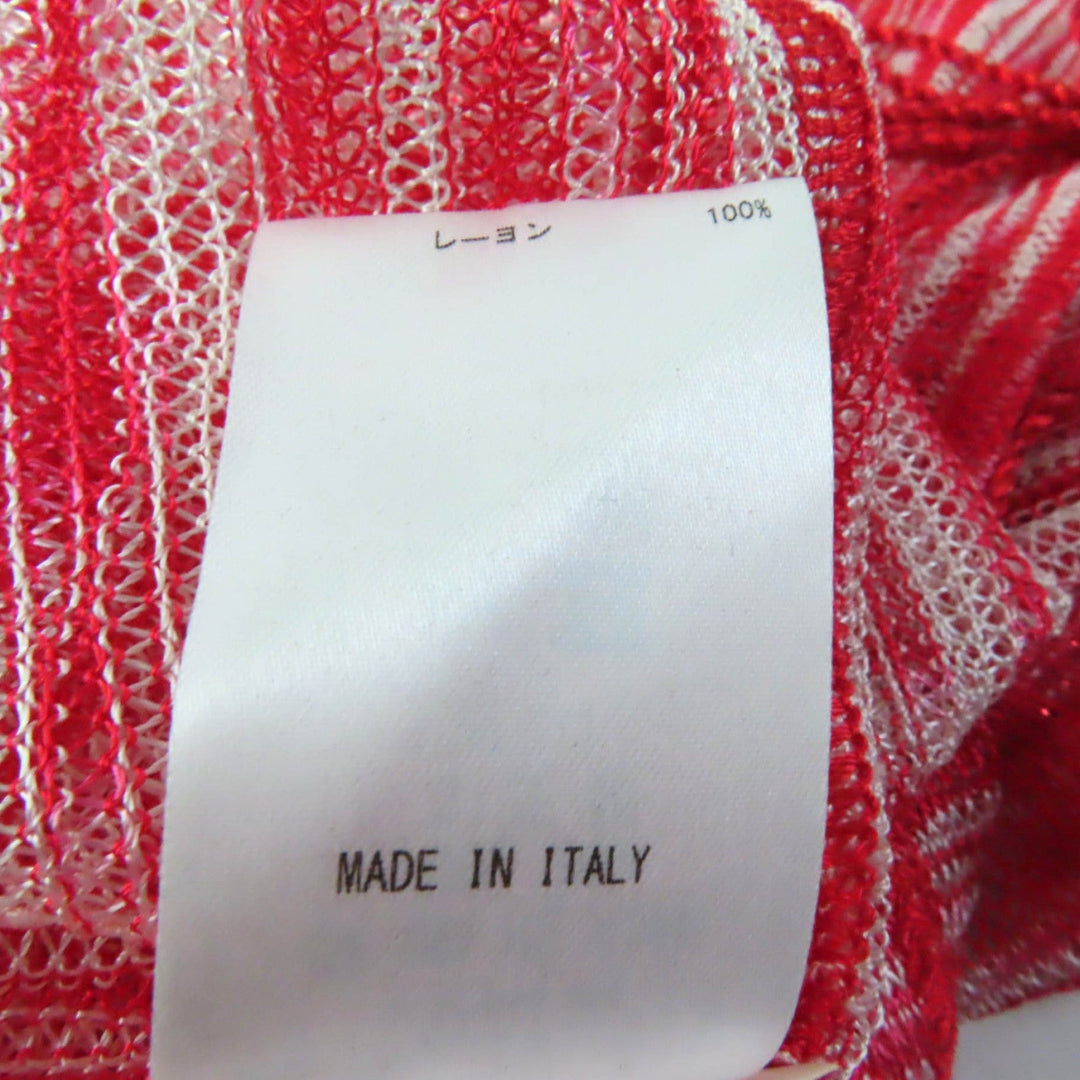 Missoni Cut Main: 100% rayon Red white Women 40 Used Authentic