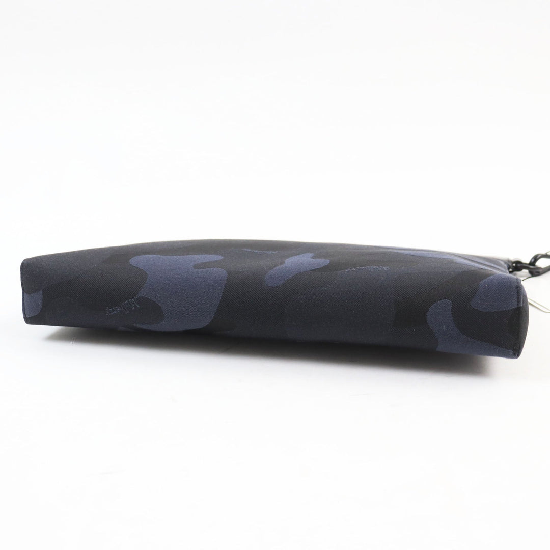 MULBERRY Clutch bag RL5593 Part: Leather Navy black mens Used Authentic