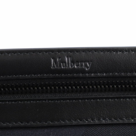 MULBERRY Clutch bag RL5593 Part: Leather Navy black mens Used Authentic