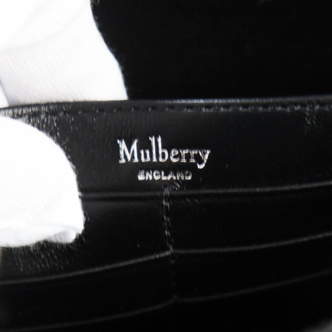 MULBERRY Clutch bag RL5593 Part: Leather Navy black mens Used Authentic