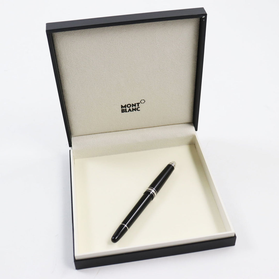 MONTBLANC fountain pen Main: Resin, Nib: K14, Stone: Diamond 0.03ct Black Silver Meisterstck Pix mens Used Authentic