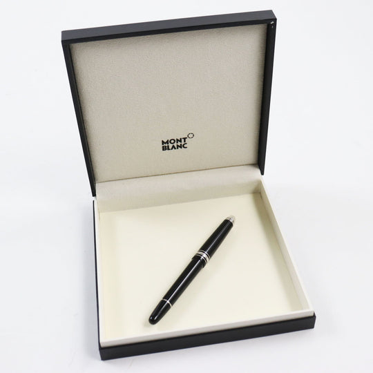 MONTBLANC fountain pen Main: Resin, Nib: K14, Stone: Diamond 0.03ct Black Silver Meisterstck Pix mens Used Authentic