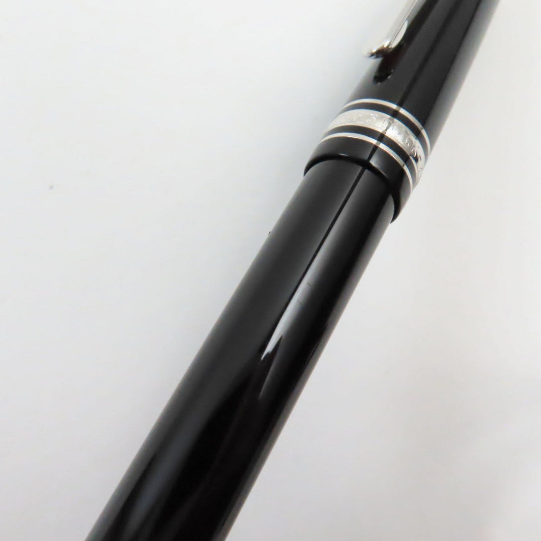 MONTBLANC fountain pen Main: Resin, Nib: K14, Stone: Diamond 0.03ct Black Silver Meisterstck Pix mens Used Authentic