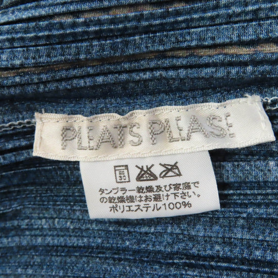 PLEATS PLEASE Short sleeve shirt PP12-JJ522 Main: 100% polyester blue Women 4 Used Authentic