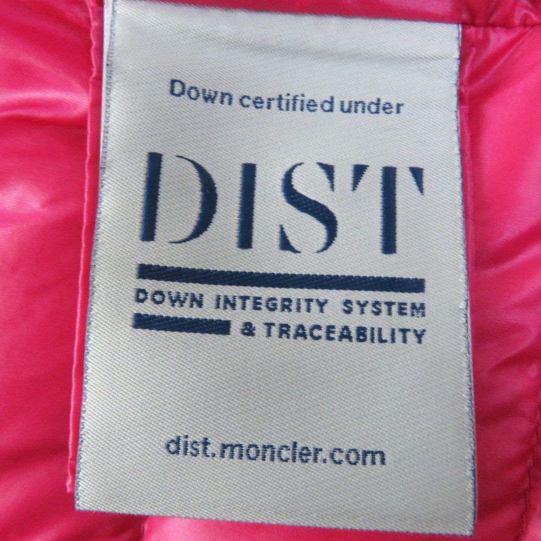 MONCLER Down vest Outer: 100% nylon, Lining: 100% nylon, Filling: 90% down, Filling: 10% feather, Hood lining: 100% nylon pink GLYGOS Women zero size Used Authentic