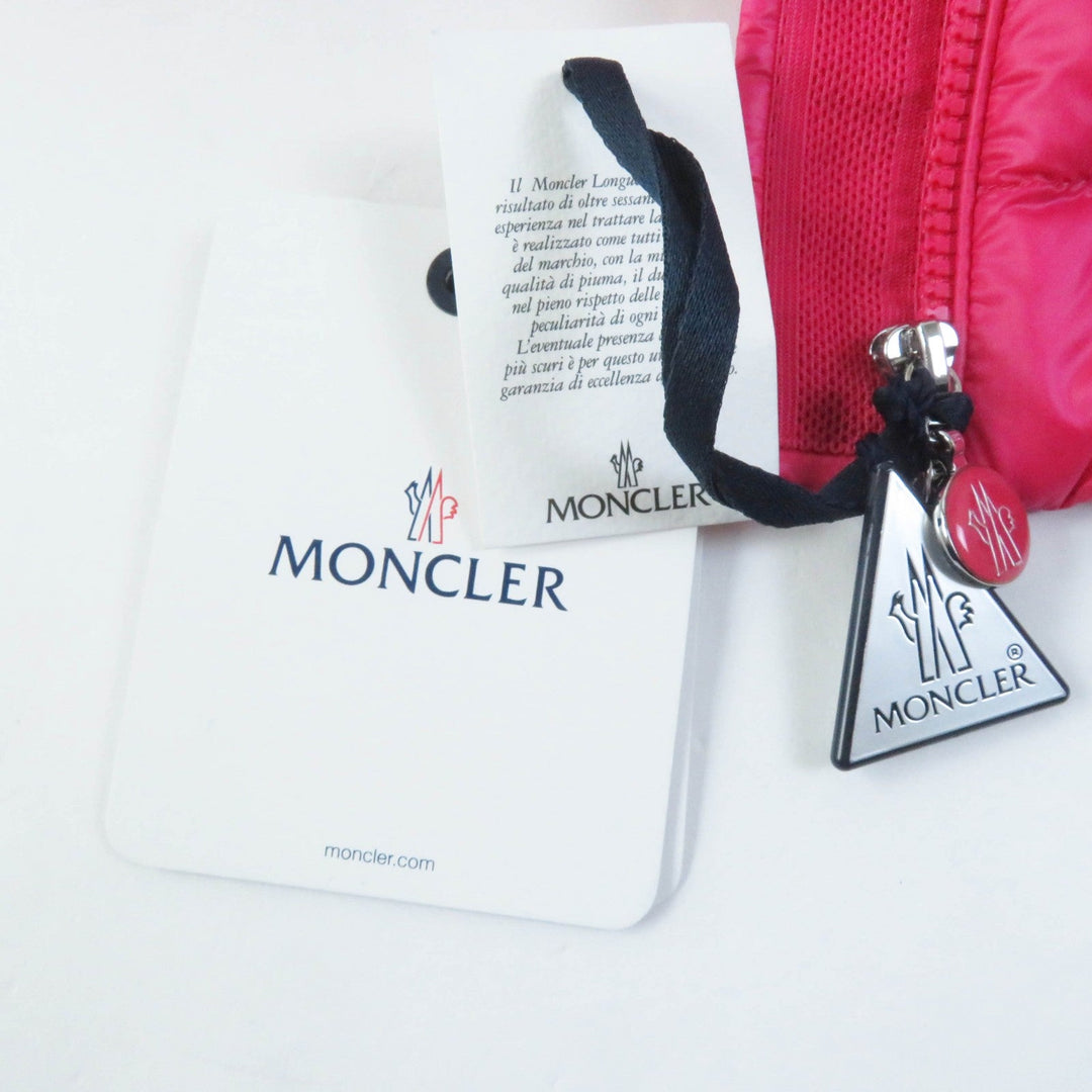 MONCLER Down vest Outer: 100% nylon, Lining: 100% nylon, Filling: 90% down, Filling: 10% feather, Hood lining: 100% nylon pink GLYGOS Women zero size Used Authentic
