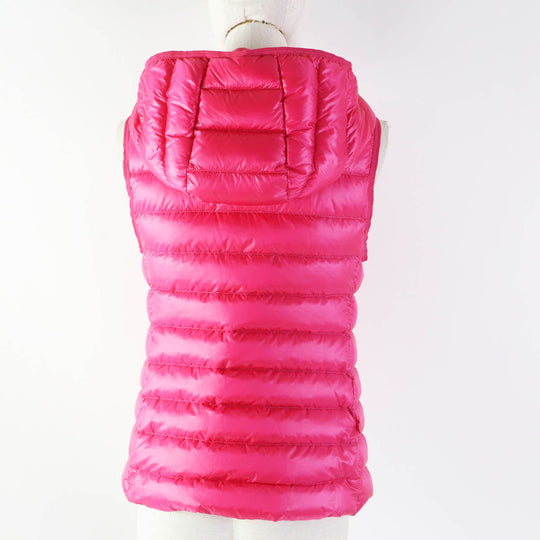 MONCLER Down vest Outer: 100% nylon, Lining: 100% nylon, Filling: 90% down, Filling: 10% feather, Hood lining: 100% nylon pink GLYGOS Women zero size Used Authentic