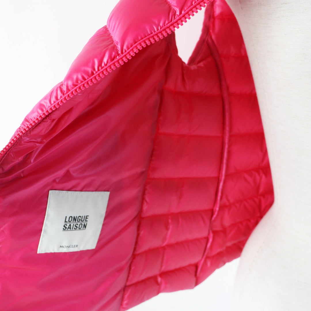 MONCLER Down vest Outer: 100% nylon, Lining: 100% nylon, Filling: 90% down, Filling: 10% feather, Hood lining: 100% nylon pink GLYGOS Women zero size Used Authentic