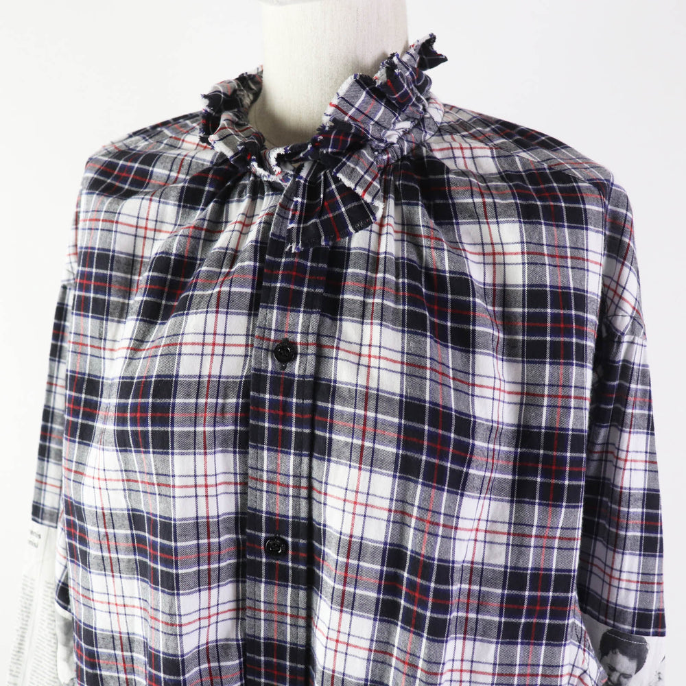 BALENCIAGA Long sleeve shirt 528697 Outer material: 100% cotton, Other material: 100% paper Multi Women 34 Used Authentic