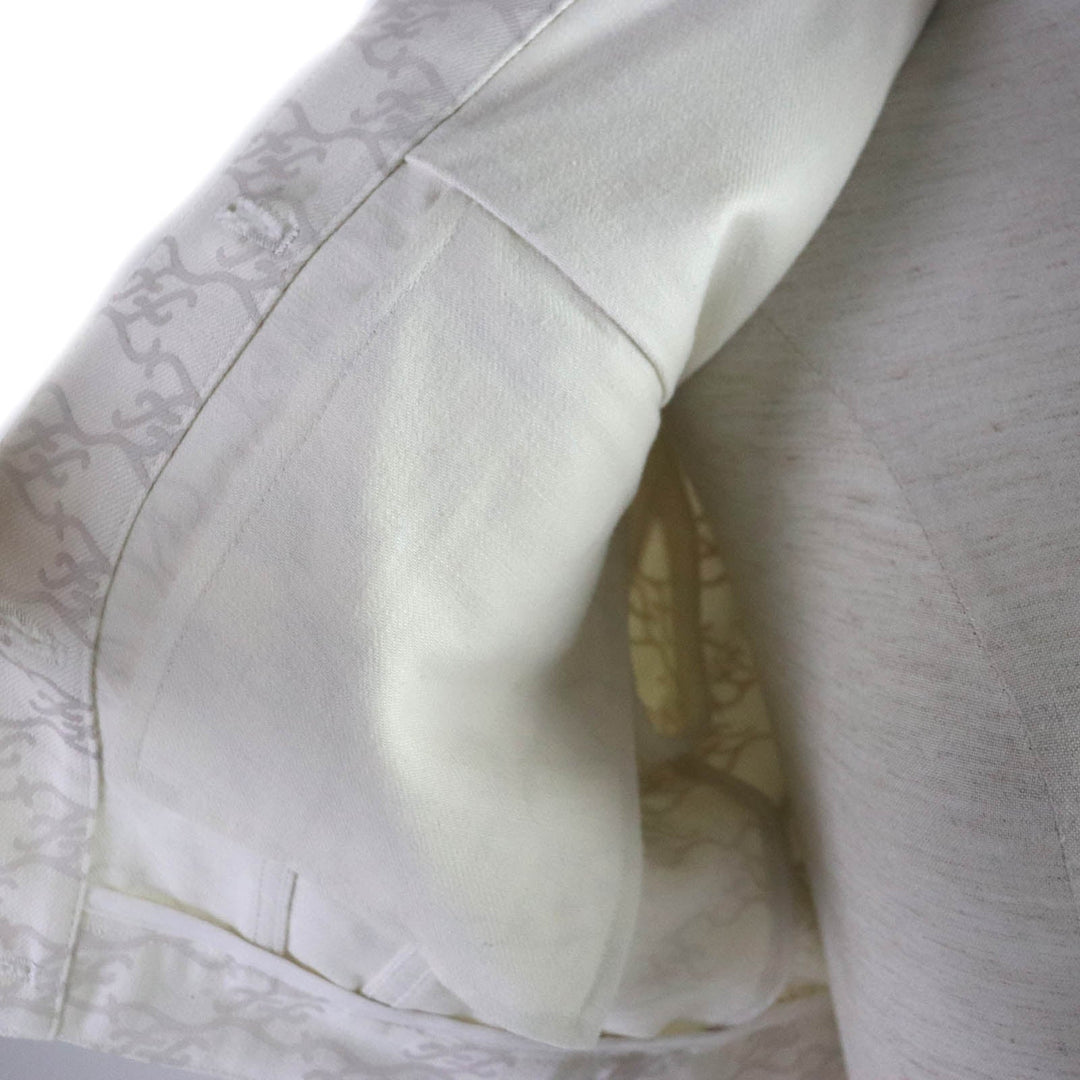 FENDI Denim Jacket FLF655 Main: 100% cotton Ivory beige Women 36 Used Authentic