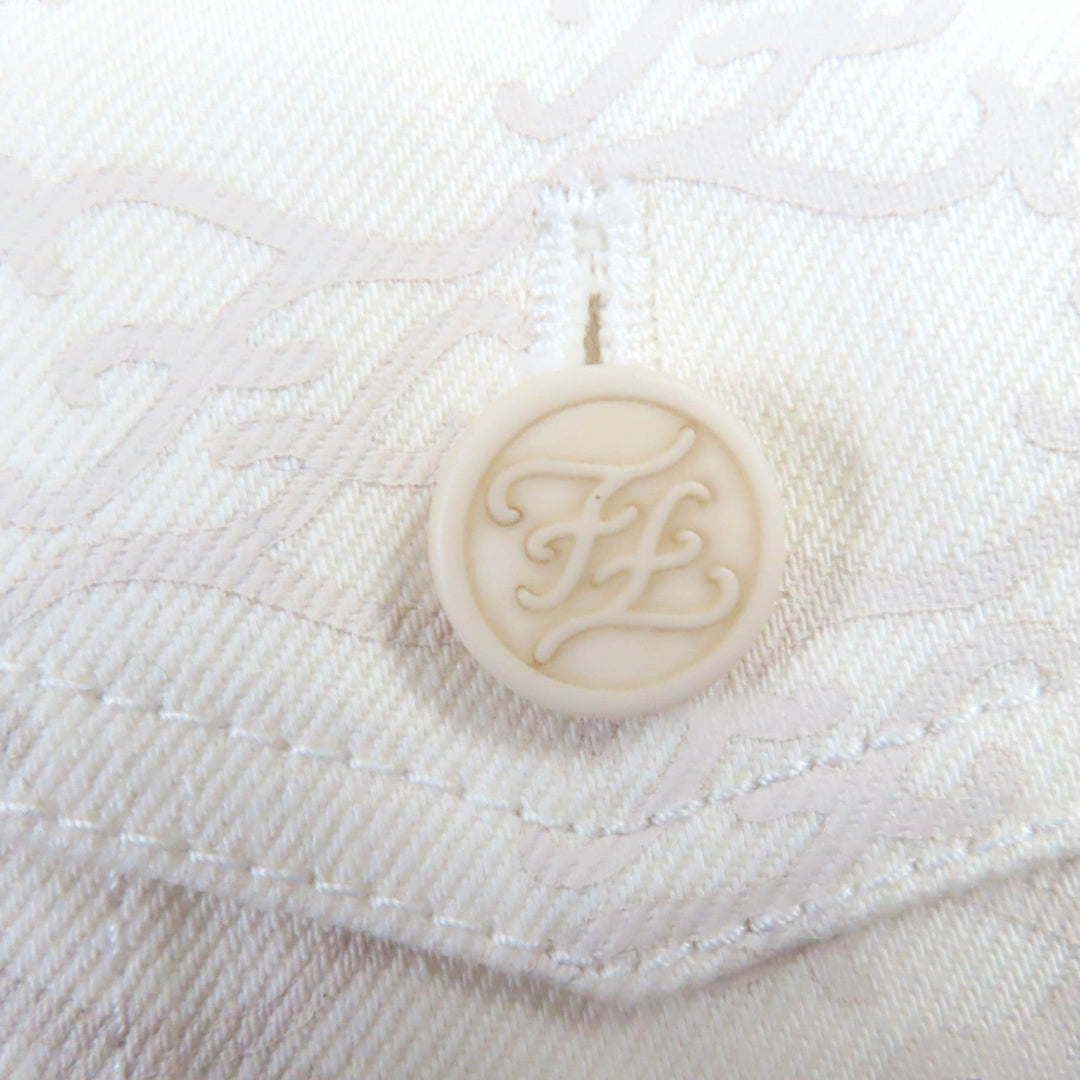 FENDI Denim Jacket FLF655 Main: 100% cotton Ivory beige Women 36 Used Authentic