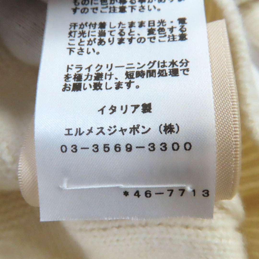 HERMES knit Main: 100% wool Ivory Women 38 Used Authentic