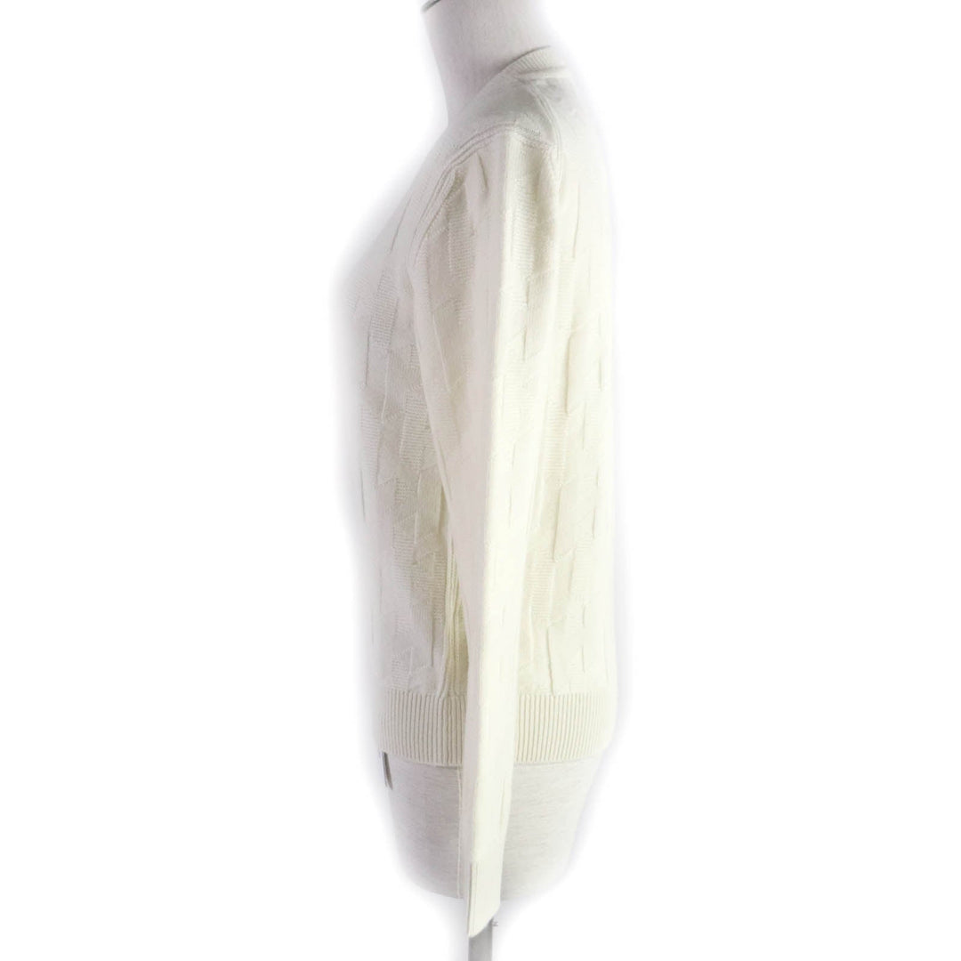 HERMES knit Main: 100% wool Ivory Women 38 Used Authentic