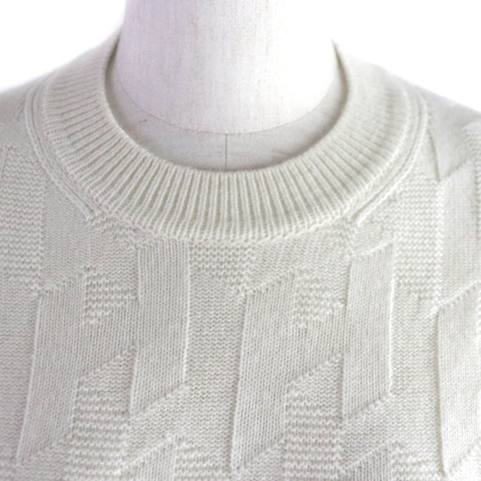 HERMES knit Main: 100% wool Ivory Women 38 Used Authentic