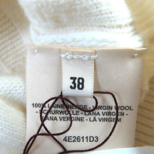 HERMES knit Main: 100% wool Ivory Women 38 Used Authentic