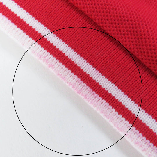 MONCLER Short sleeve polo shirt Outer: 100% cotton, Part: 100% cotton Red white MAGLIA Women L Used Authentic