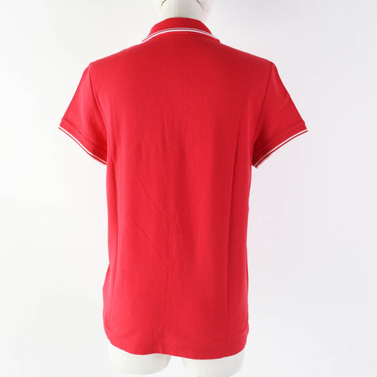 MONCLER Short sleeve polo shirt Outer: 100% cotton, Part: 100% cotton Red white MAGLIA Women L Used Authentic