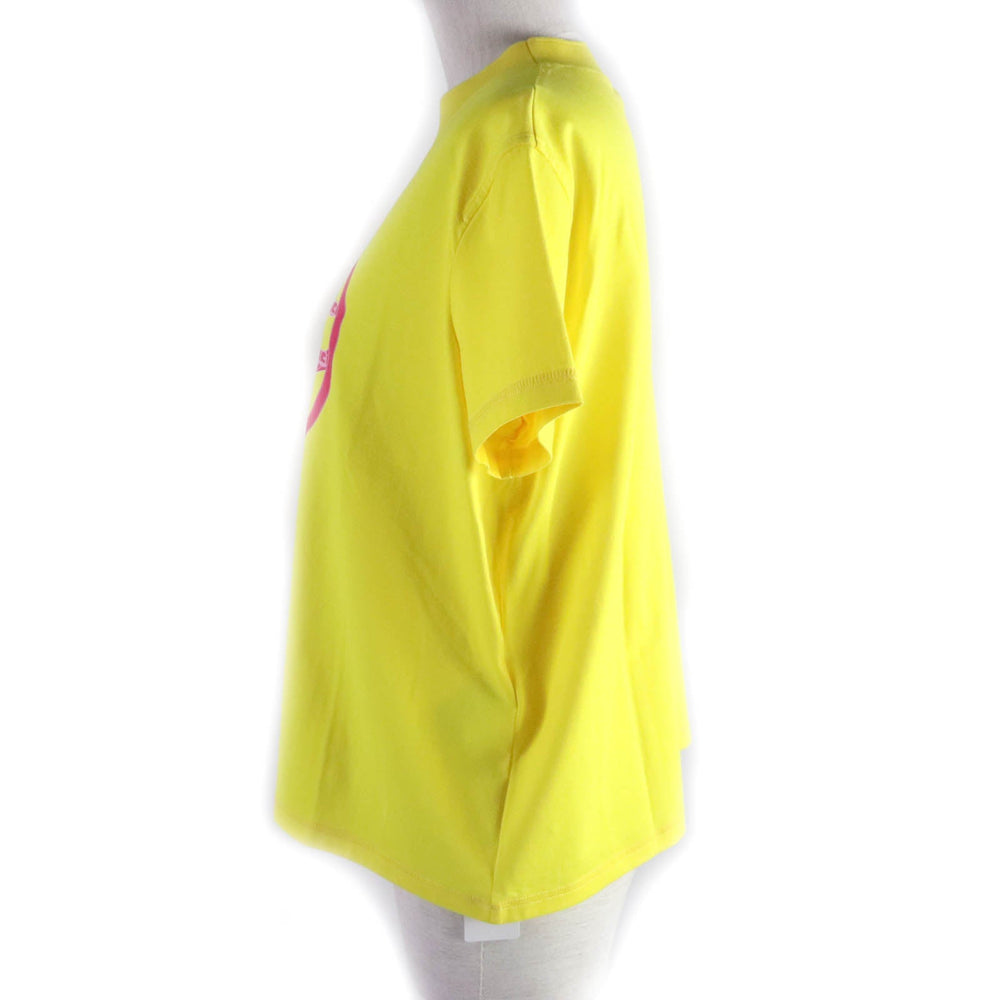 HERMES Short sleeve T-shirt Main: 100% cotton, part: 70% cotton, part: 26% nylon, part: 4% polyurethane yellow Women 34 Used Authentic