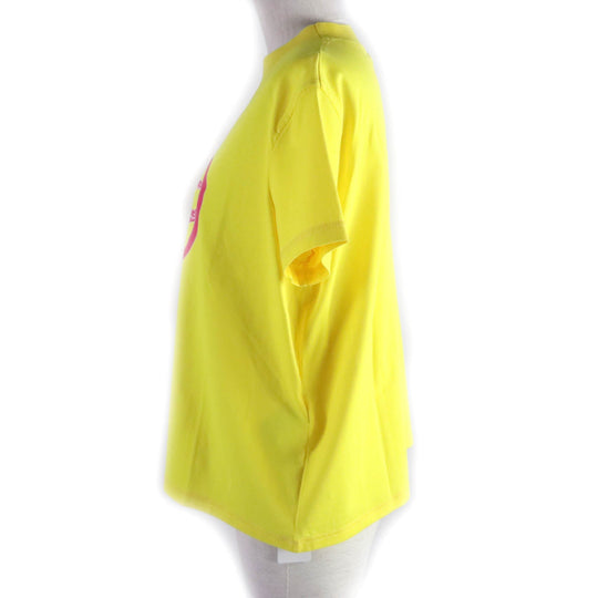 HERMES Short sleeve T-shirt Main: 100% cotton, part: 70% cotton, part: 26% nylon, part: 4% polyurethane yellow Women 34 Used Authentic