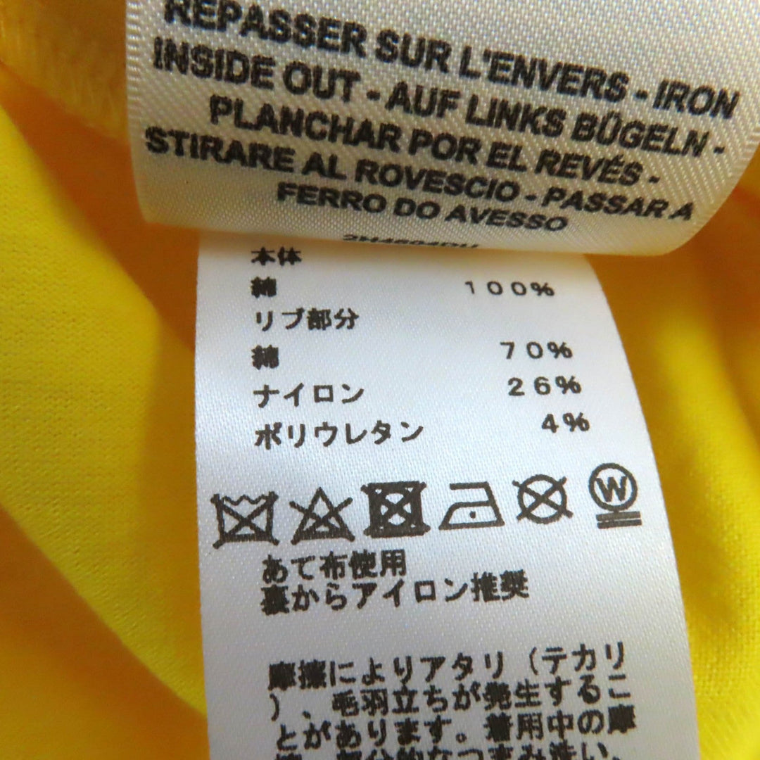 HERMES Short sleeve T-shirt Main: 100% cotton, part: 70% cotton, part: 26% nylon, part: 4% polyurethane yellow Women 34 Used Authentic
