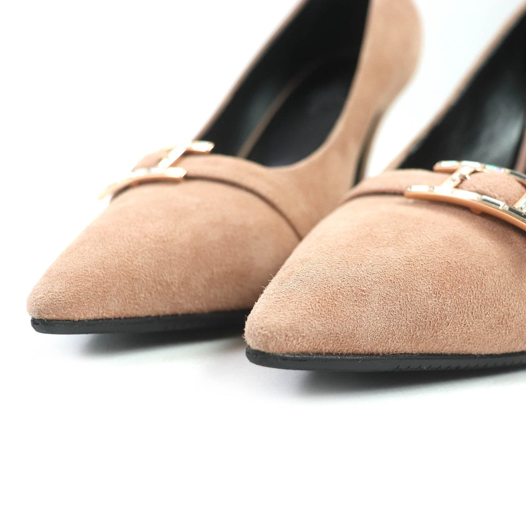 HERMES pumps BN212285Z2106 Main: Suede leather Pink beige type blush 40 Women 37 Used Authentic