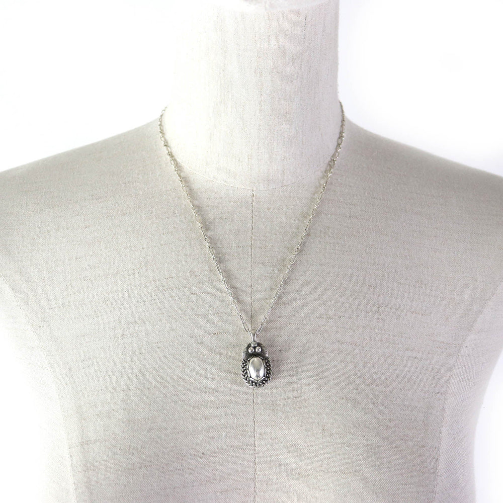 Georg Jensen Necklace 1992 Main�FSV925 Silver Women Used Authentic