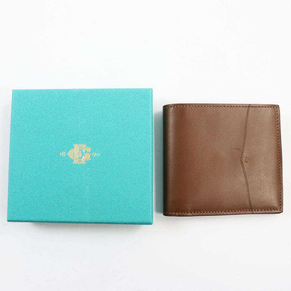 EDWARD GREEN Bifold Wallet Main: Leather Dark Brown, DARK OAK HIP WALLET mens Used Authentic