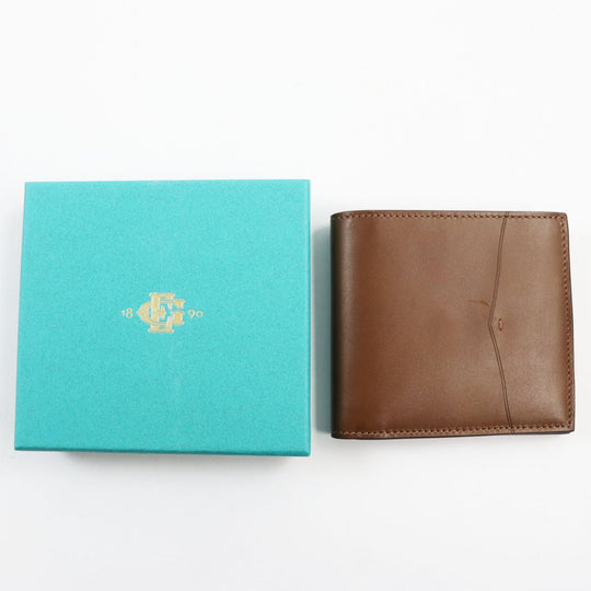 EDWARD GREEN Bifold Wallet Main: Leather Dark Brown, DARK OAK HIP WALLET mens Used Authentic