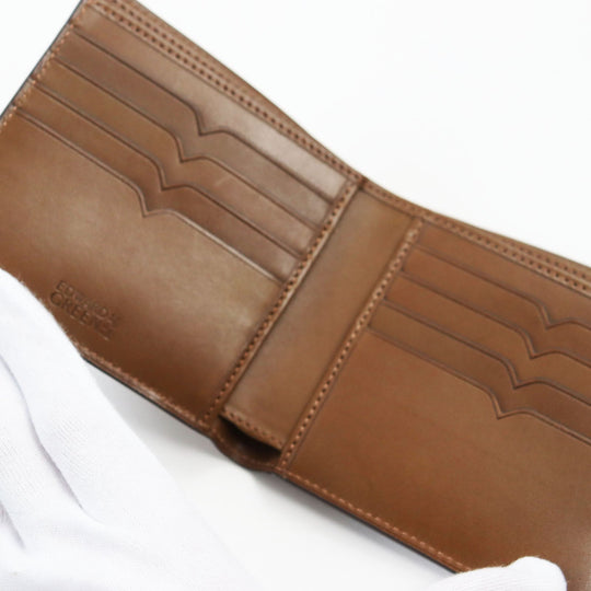 EDWARD GREEN Bifold Wallet Main: Leather Dark Brown, DARK OAK HIP WALLET mens Used Authentic