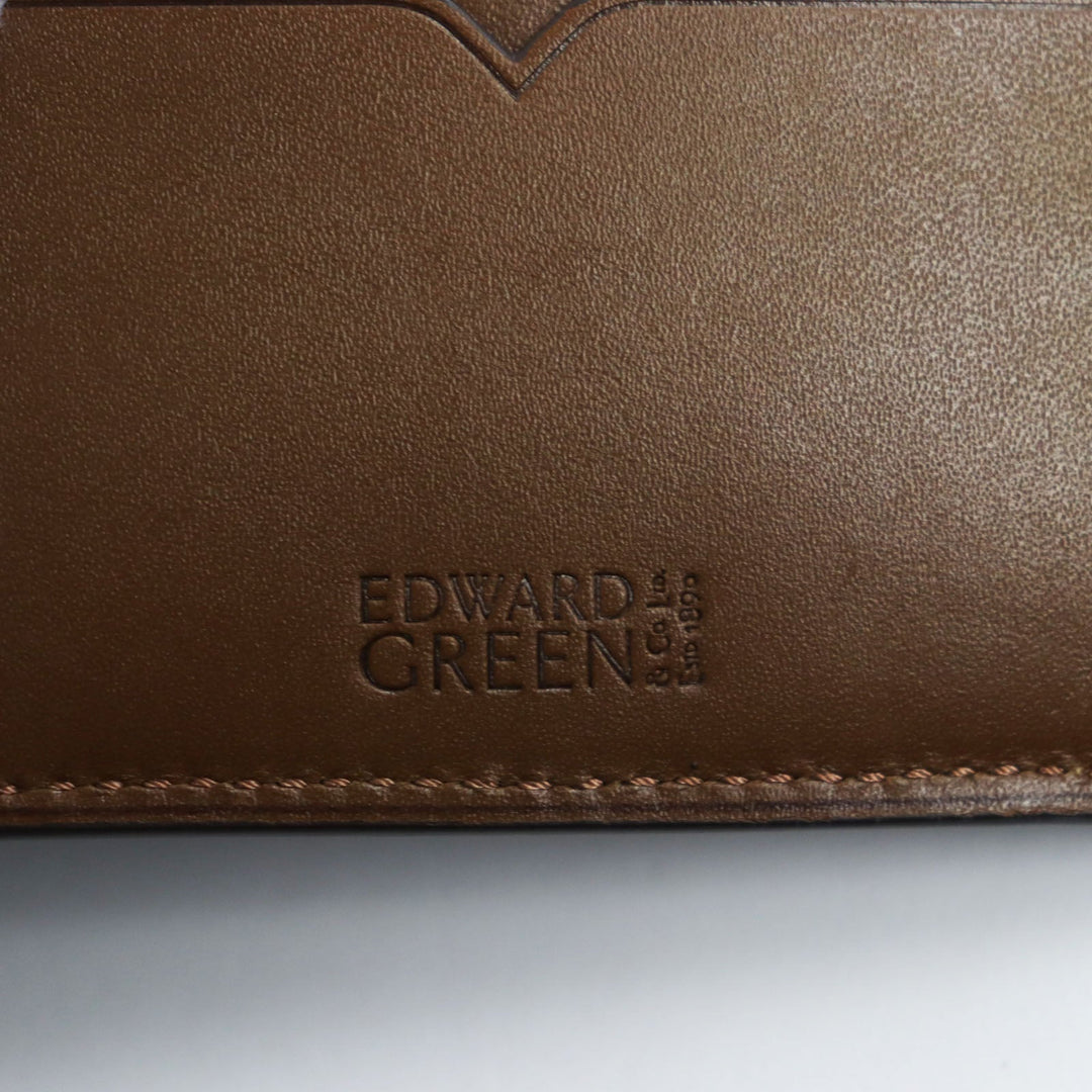 EDWARD GREEN Bifold Wallet Main: Leather Dark Brown, DARK OAK HIP WALLET mens Used Authentic