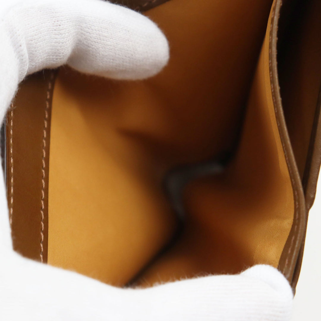 EDWARD GREEN Bifold Wallet Main: Leather Dark Brown, DARK OAK HIP WALLET mens Used Authentic