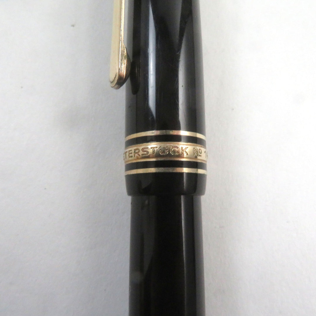 MONTBLANC fountain pen Main: Precious resin Nib: K14 Black gold Meisterstuck No.146 mens Used Authentic