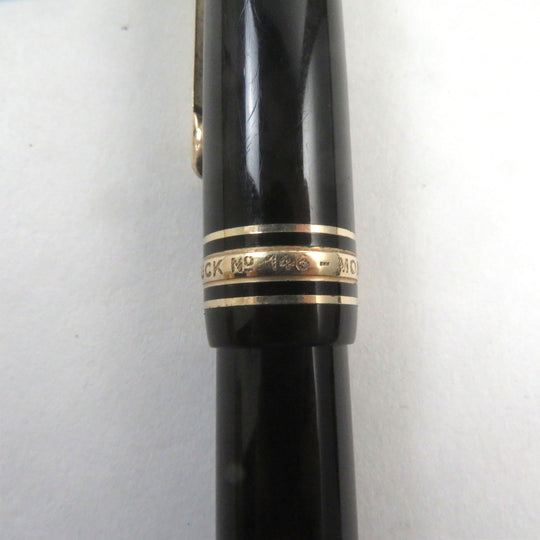 MONTBLANC fountain pen Main: Precious resin Nib: K14 Black gold Meisterstuck No.146 mens Used Authentic