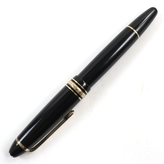 MONTBLANC fountain pen Main: Precious resin Nib: K14 Black gold Meisterstuck No.146 mens Used Authentic
