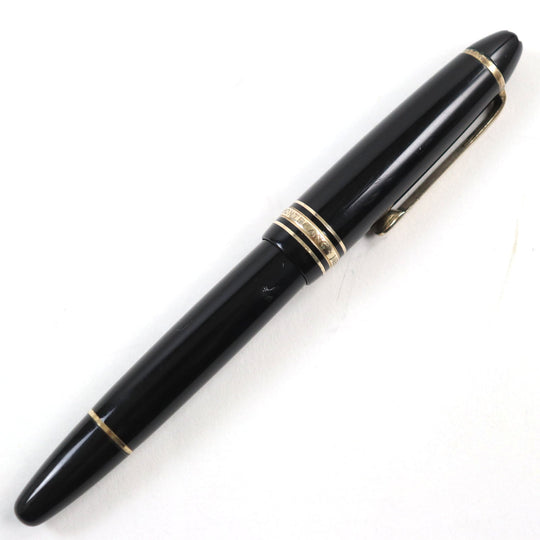 MONTBLANC fountain pen Main: Precious resin Nib: K14 Black gold Meisterstuck No.146 mens Used Authentic