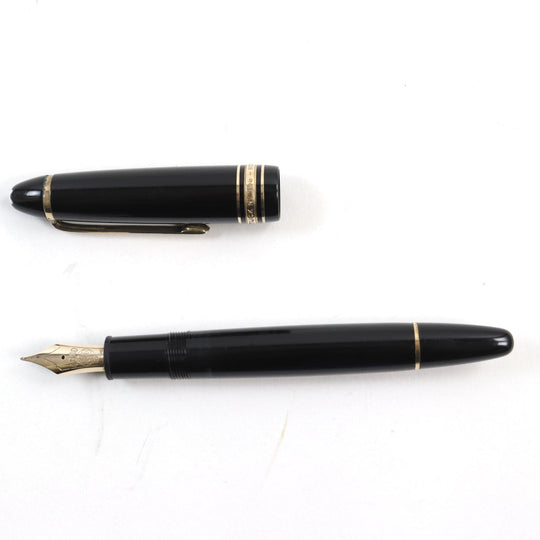 MONTBLANC fountain pen Main: Precious resin Nib: K14 Black gold Meisterstuck No.146 mens Used Authentic