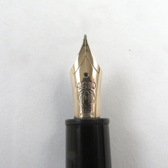 MONTBLANC fountain pen Main: Precious resin Nib: K14 Black gold Meisterstuck No.146 mens Used Authentic