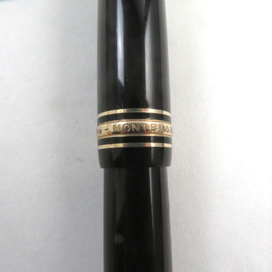 MONTBLANC fountain pen Main: Precious resin Nib: K14 Black gold Meisterstuck No.146 mens Used Authentic